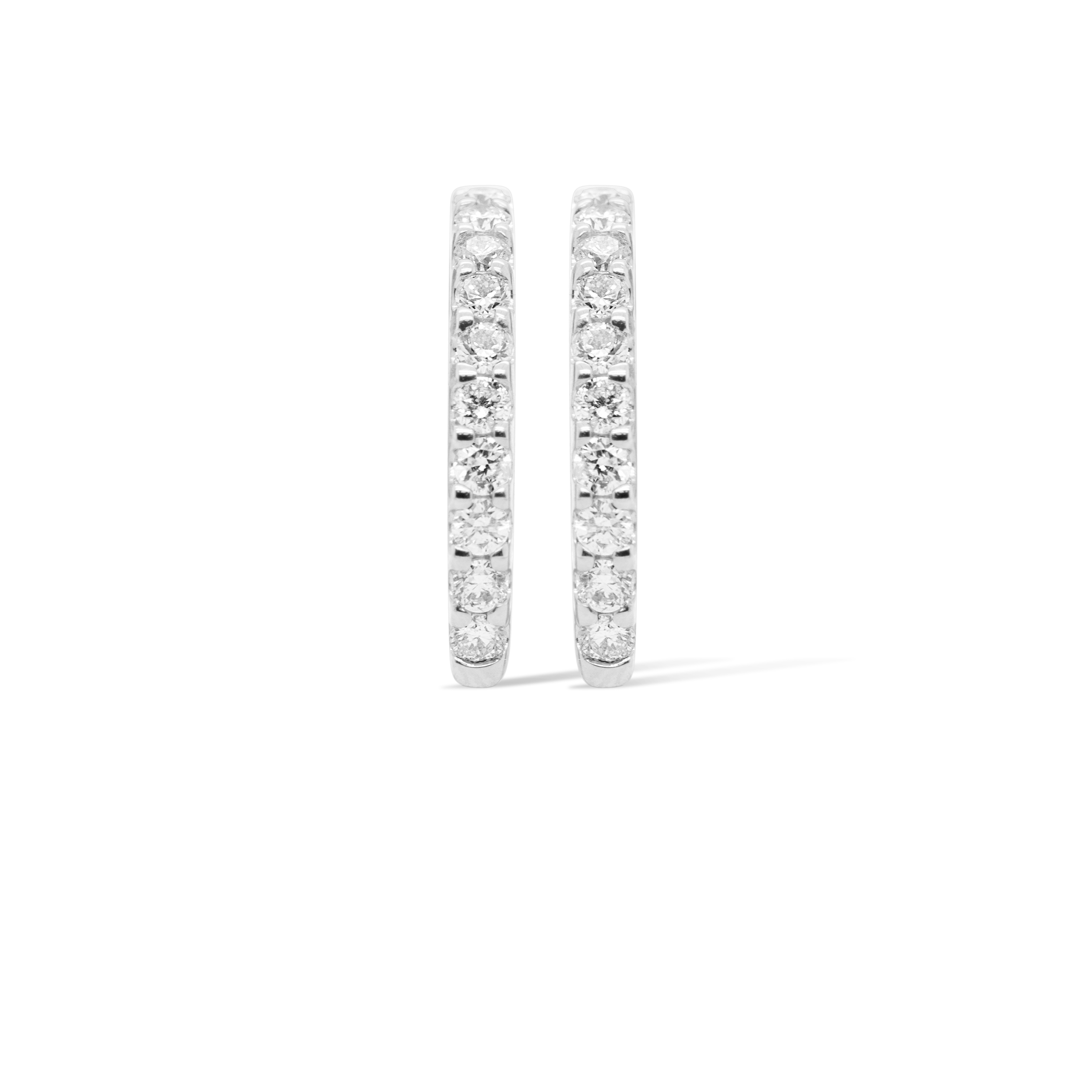 Diamond Hoop Earrings 0.33 ct. 14K White Gold